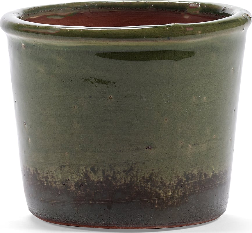 Glazed Shades Γλάστρα, σκούρα πράσινη, 13,5 cm