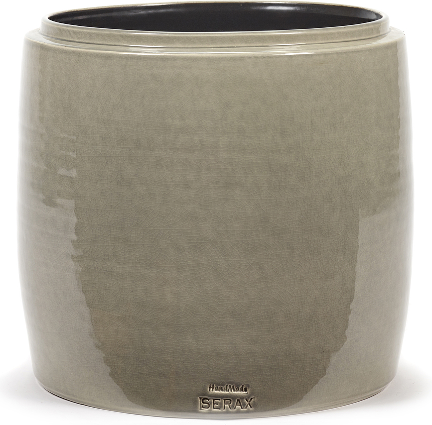 Glazed Shades Okrasni lonec, 26 cm, sivi