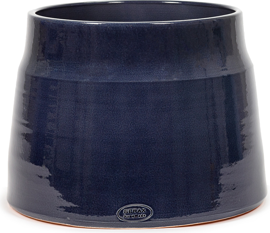 Glazed Shades Okrasni lonec, 30 cm, temno moder