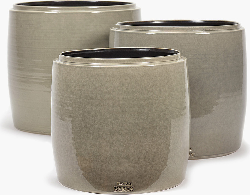 Glazed Shades Okrasni lonec, 38 cm, siv