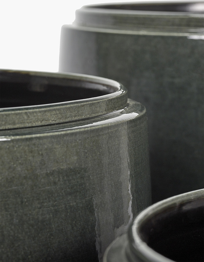 Glazed Shades Okrasni lonec, 38 cm, temno siv
