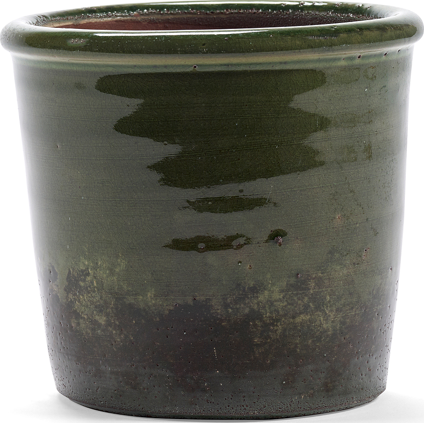 Glazed Shades Pot, 15 cm, vert foncé