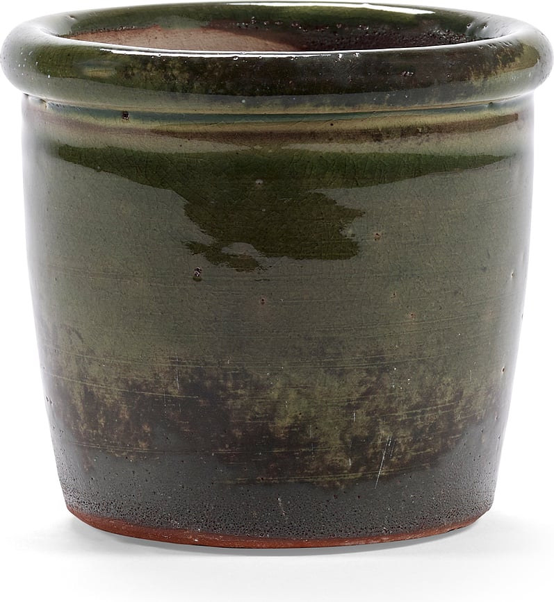 Glazed Shades Tegla 11 cm tamnozelena