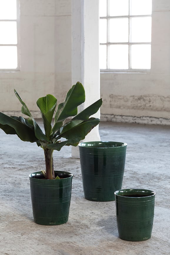 Glazed Shades Tegla za cvijeće 40 cm tamnozelena