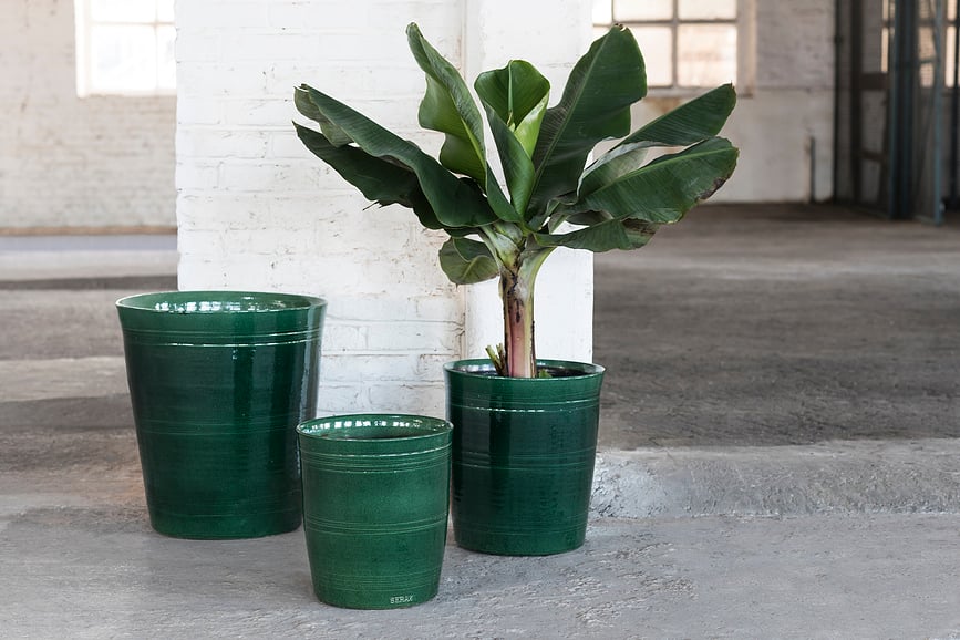 Glazed Shades Tegla za cvijeće 40 cm tamnozelena