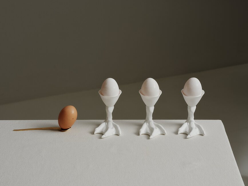 Hueveras Perfect Imperfection, 8,5 cm, 2 unidades