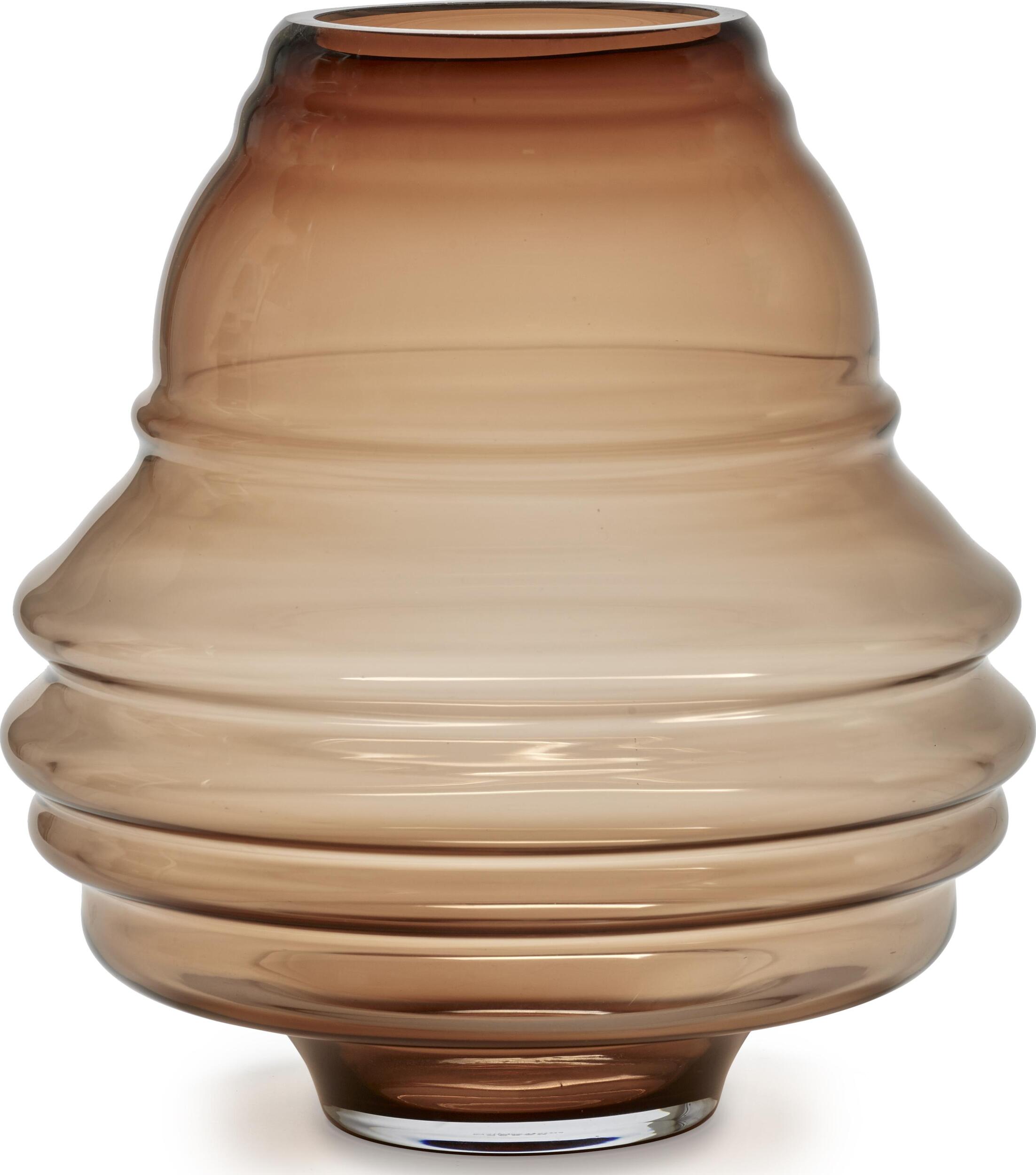 In & Out Vase 35 x 38,5 cm, bernsteinfarben