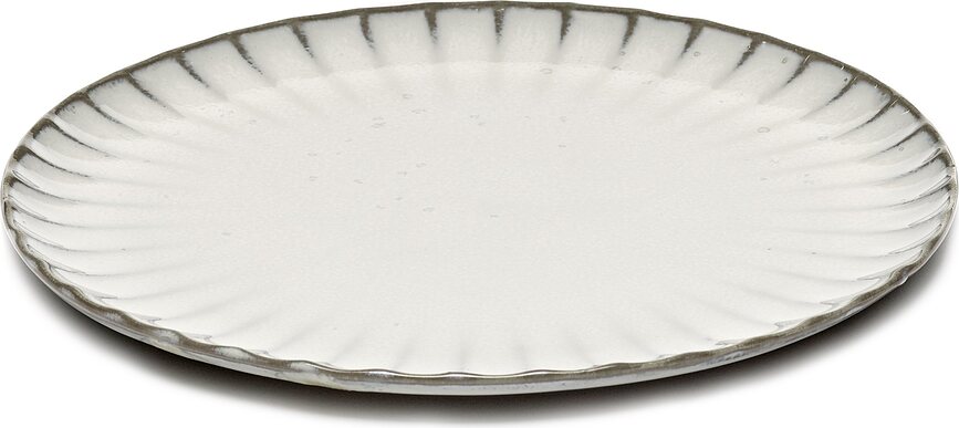 Inku Assiettes à Déjeuner 21 cm, blanches, Lot de 4