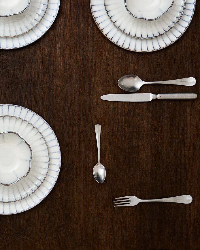 Inku Assiettes à Déjeuner 21 cm, blanches, Lot de 4