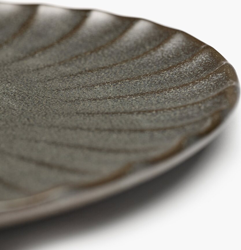 Inku Assiettes à Dessert 15 cm, vert foncé, Lot de 4