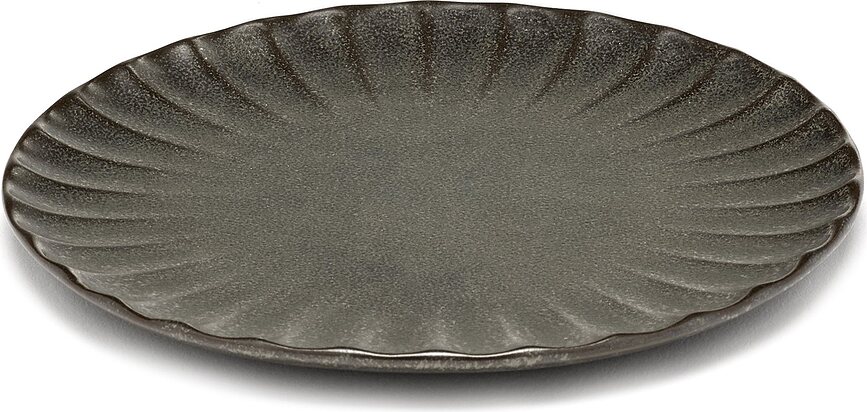 Inku Assiettes à Dessert 15 cm, vert foncé, Lot de 4