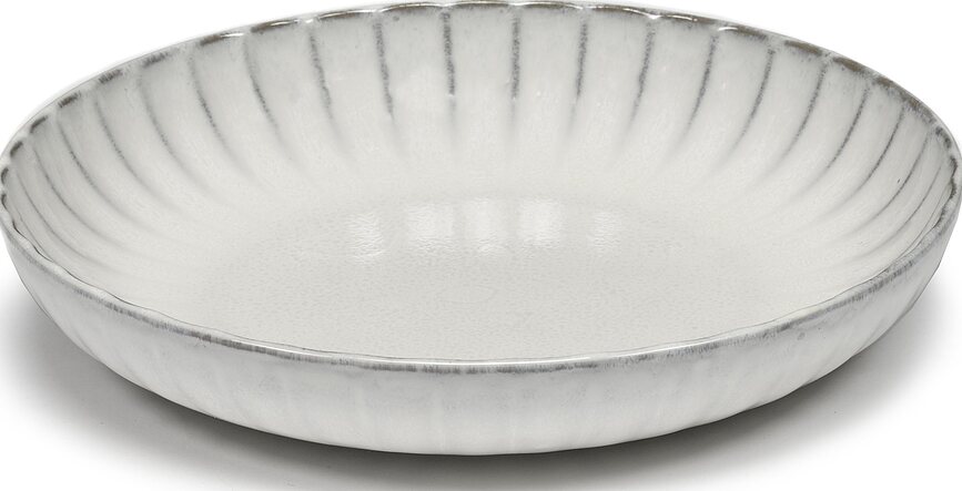 Inku Assiettes creuses, 21 cm, blanches, Lot de 2