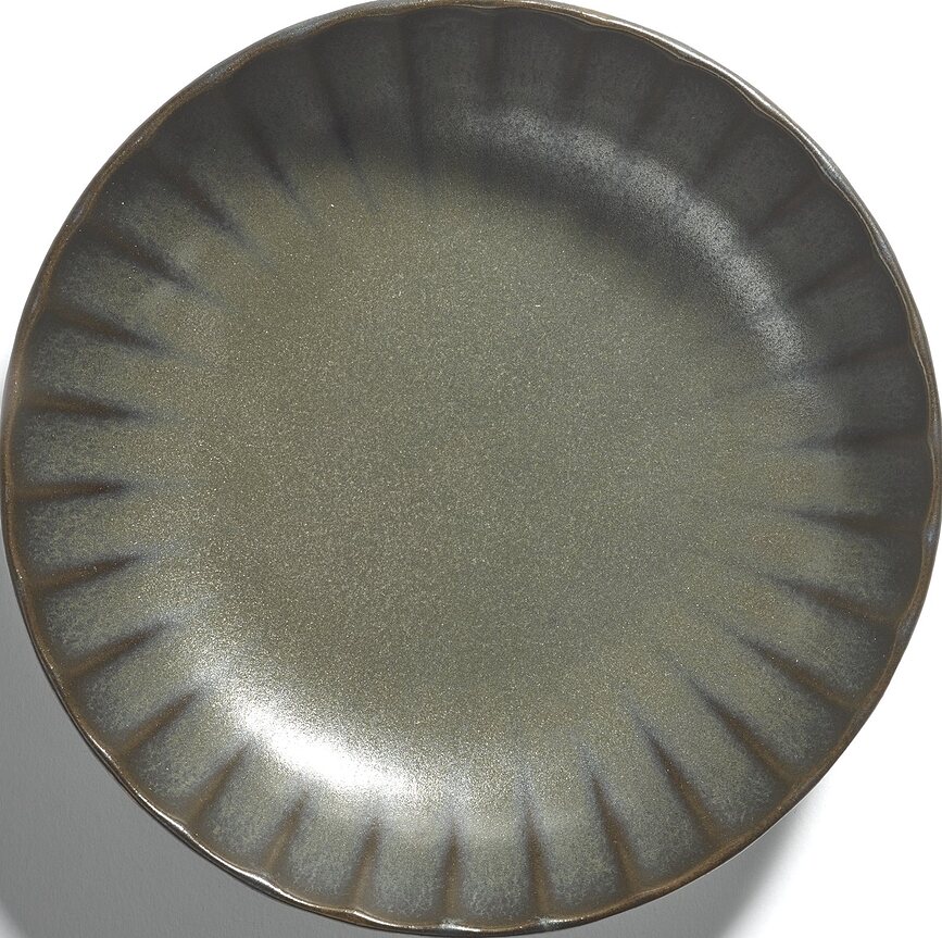 Inku Assiettes creuses, 21 cm, vert foncé, Lot de 2