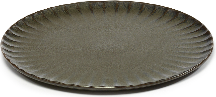 Inku Jedilni krožnik, 24 cm, temnozelen