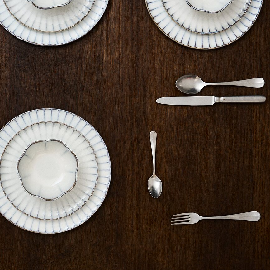 Inku Πιάτα Γλυκού, 15 εκ., λευκά, 4 τμχ