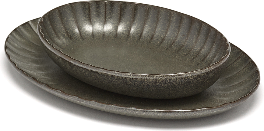 Inku Πιατέλα Σερβιρίσματος οβάλ, 19 εκ., λευκή