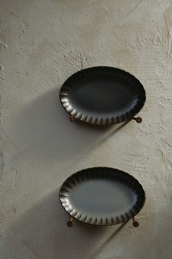 Inku Πιατέλα σερβιρίσματος, οβάλ, 22 εκ., λευκή