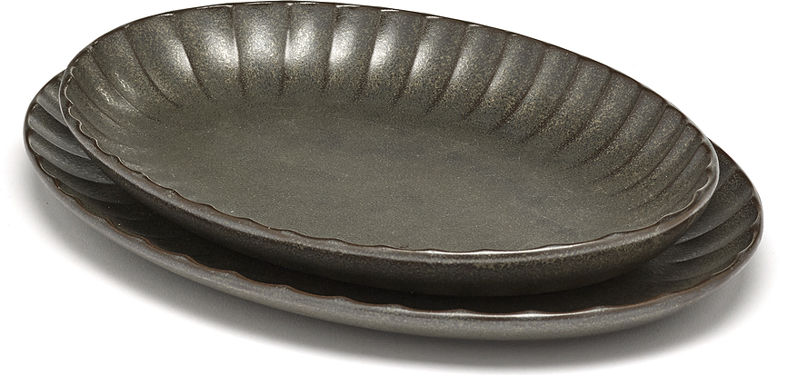 Inku Πιατέλα σερβιρίσματος, οβάλ, 22 εκ., λευκή