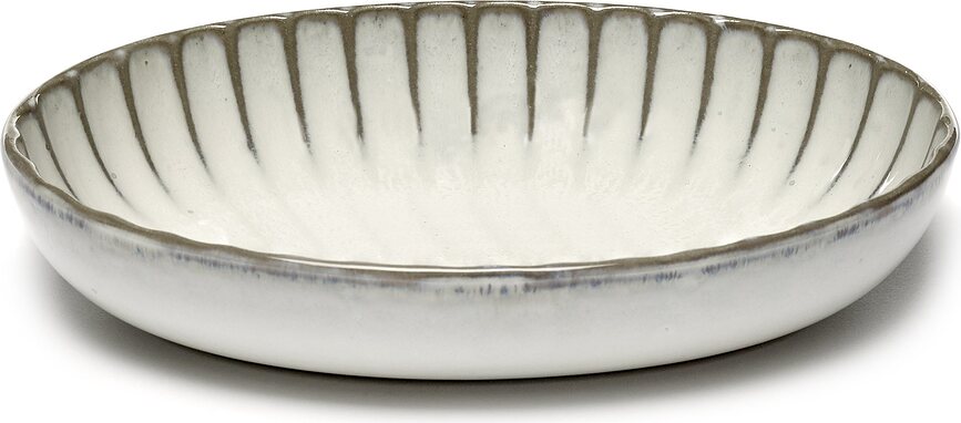 Inku Plats de Service ovales, 19 cm, blancs, Lot de 2