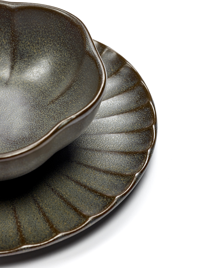 Inku Ribbed Skleda, 11 cm, bela