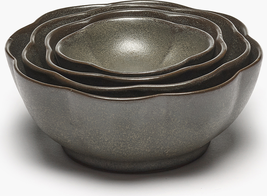 Inku Ribbed Skleda, 11 cm, bela