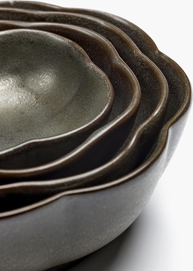 Inku Ribbed Μπολ, 13 cm, λευκό