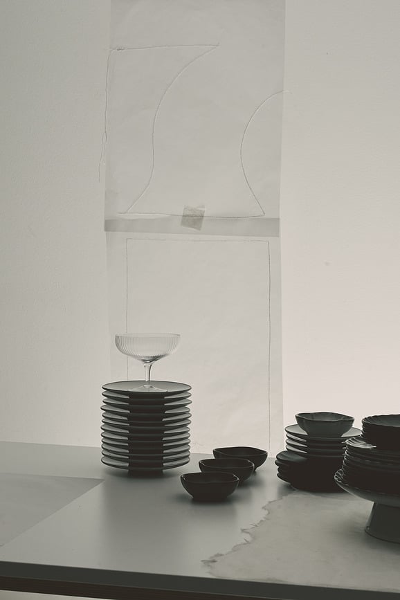 Inku Ribbed Μπολ, 9 εκ., λευκό