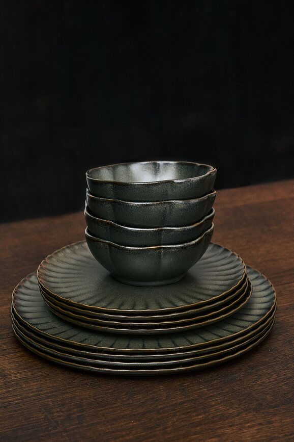 Inku Ribbed Μπολ, 9 cm, λευκά, 4 τμχ