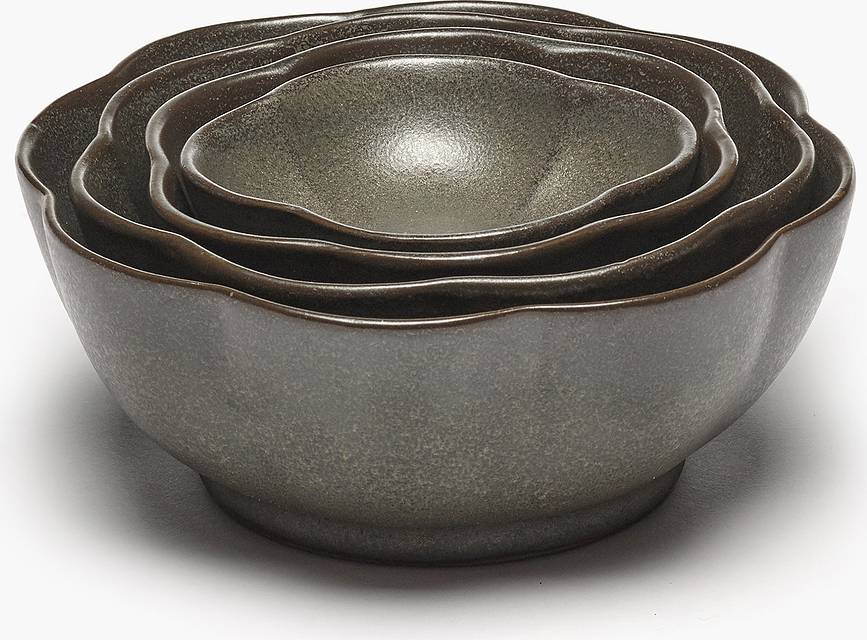 Inku Ribbed Skleda, 15 cm, bela