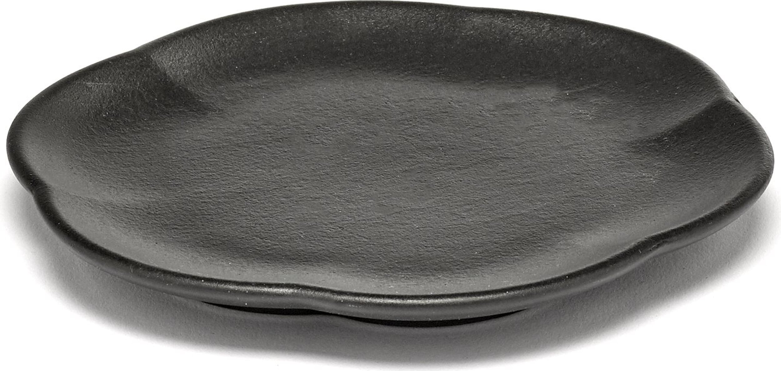 Inku Ribbed Snackteller 13,9 cm, schwarz, 4 St.
