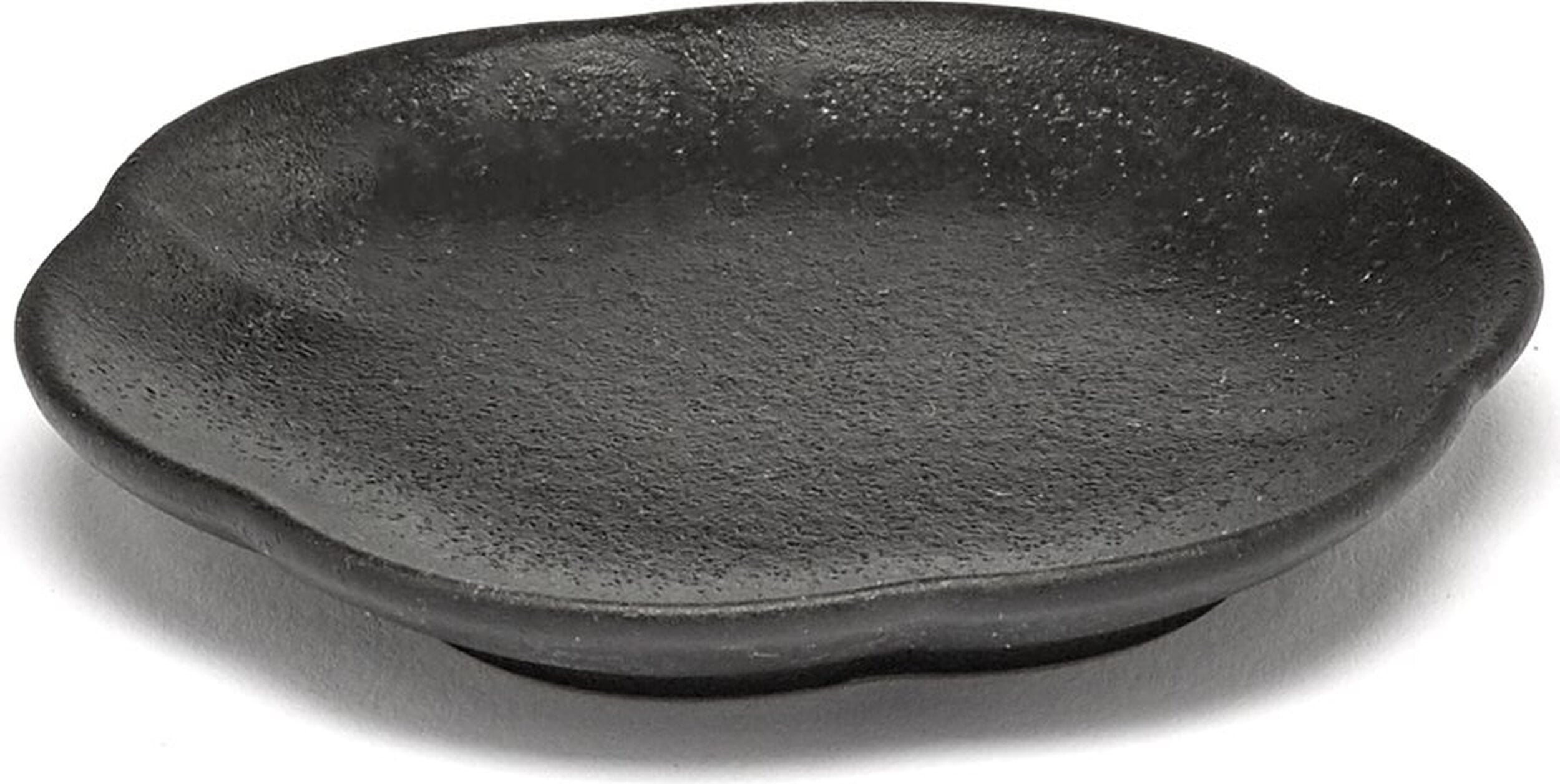 Inku Ribbed Snackteller 8,9 cm, schwarz, 4 St.
