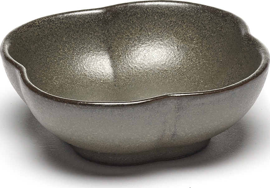 Inku Ribbed Zdjela 9 cm tamnozelena