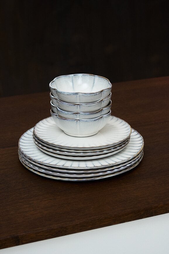 Inku Ribbed Zdjele 11 cm bijele 4 kom.