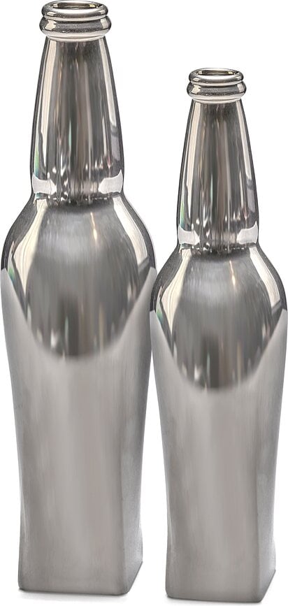 Jarrón de cristal Josephine 31 cm, plateado