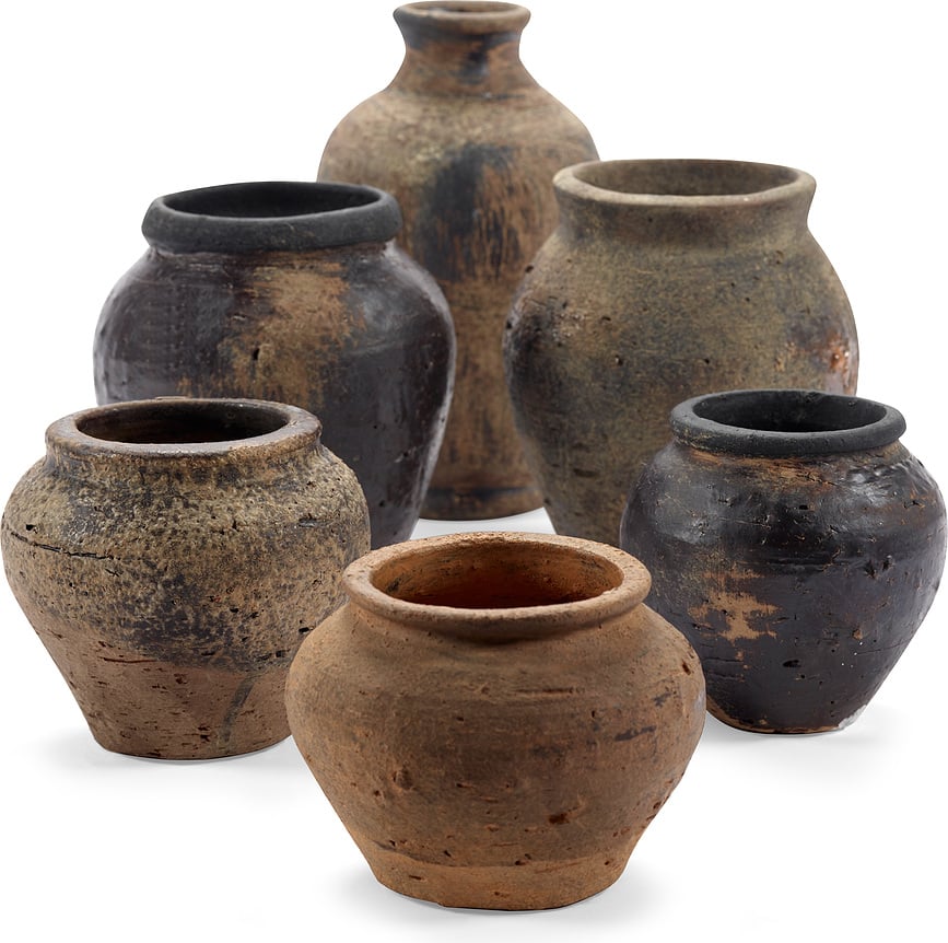 Jarrón decorativo Black Ancient, 16,5 cm, negro