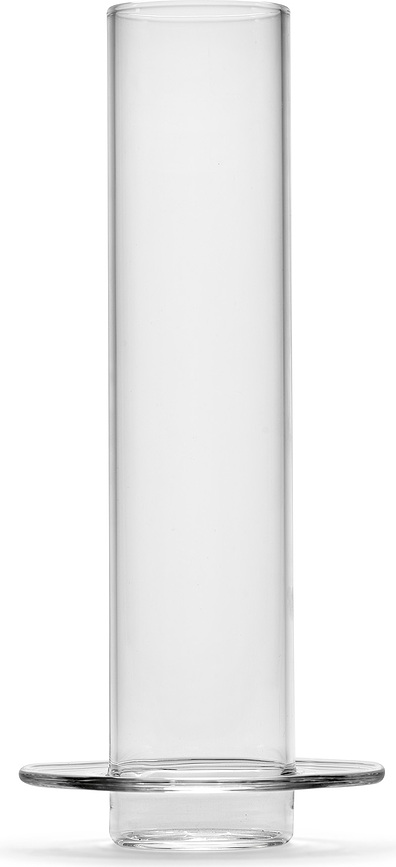 Jarrón de cristal Glass Towers, 22,5 cm, azul y gris