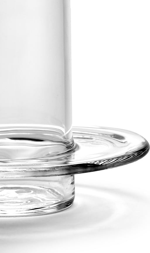 Jarrón de cristal Glass Towers, 22,5 cm, azul y gris