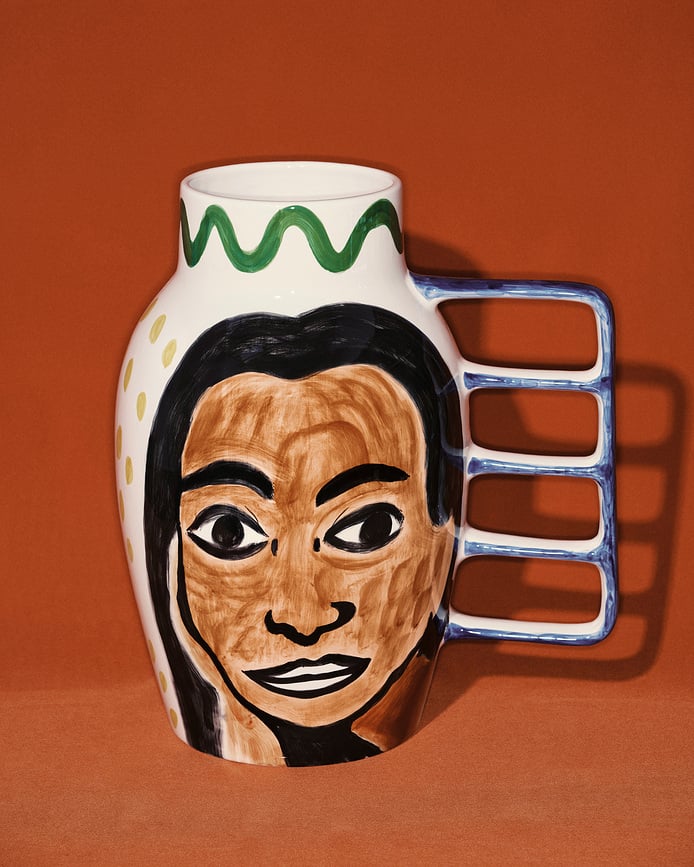 Jarrón decorativo Santiago De Borja Pijuayo, 39 cm