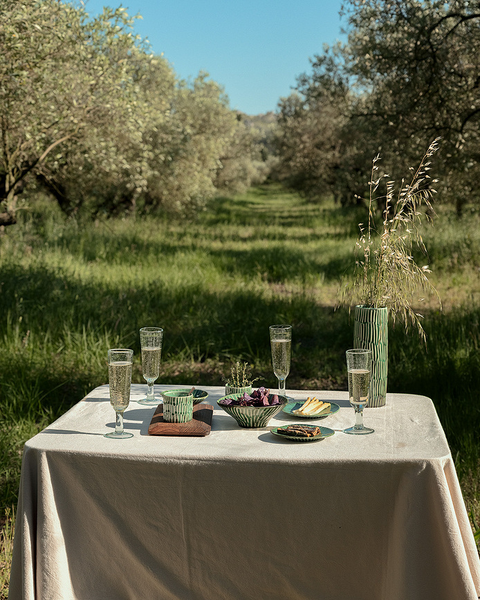 Jarrón Lanza, verde, 25 cm