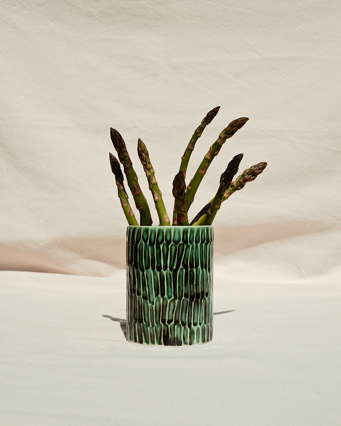 Jarrón Lanza, verde, 25 cm