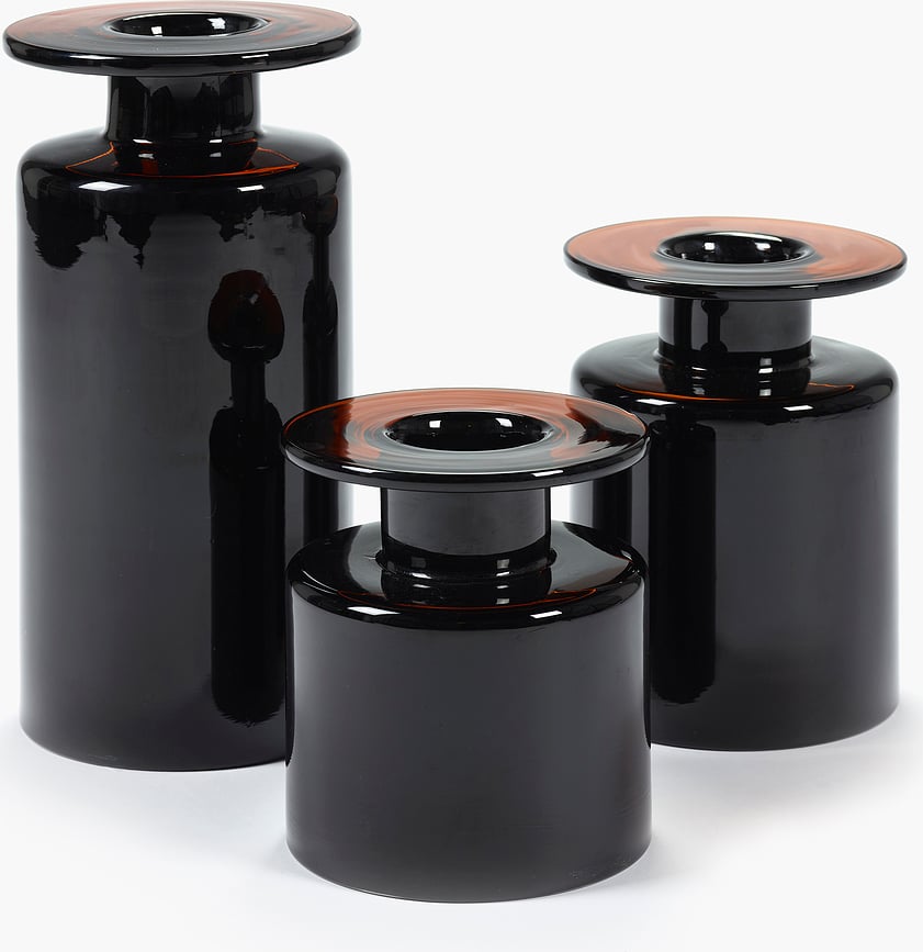 Jarrón Wind & Fire, 27 cm, ámbar