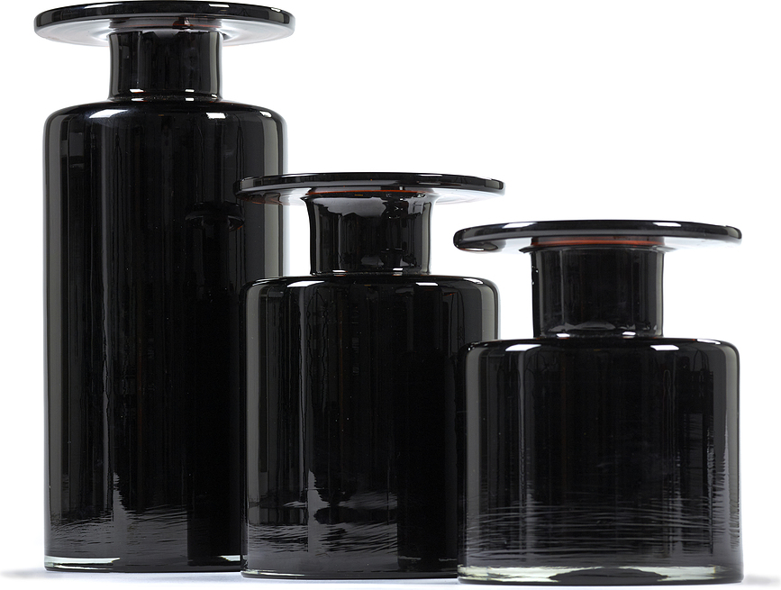 Jarrón Wind & Fire, 40 cm, marrón y azul