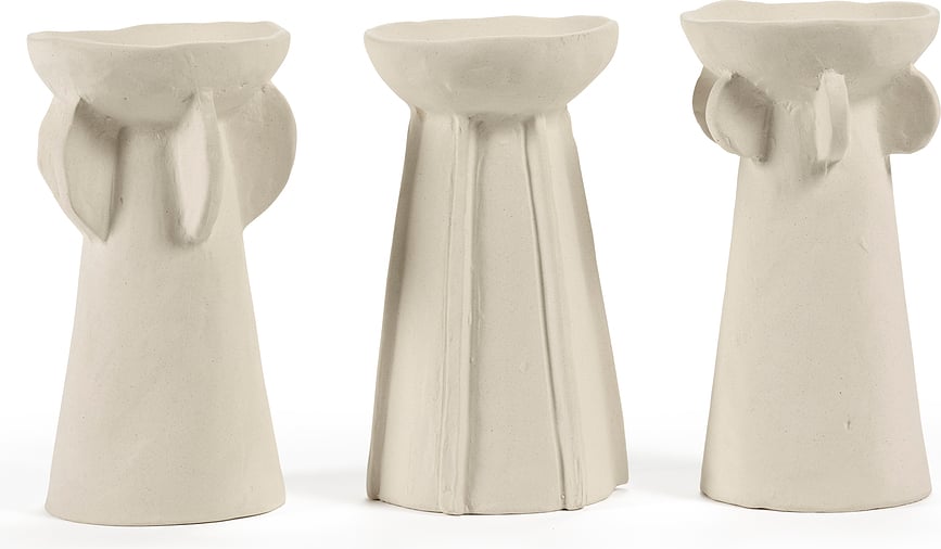 Jarrones decorativos Molly, 14 cm, Set de 3 unidades