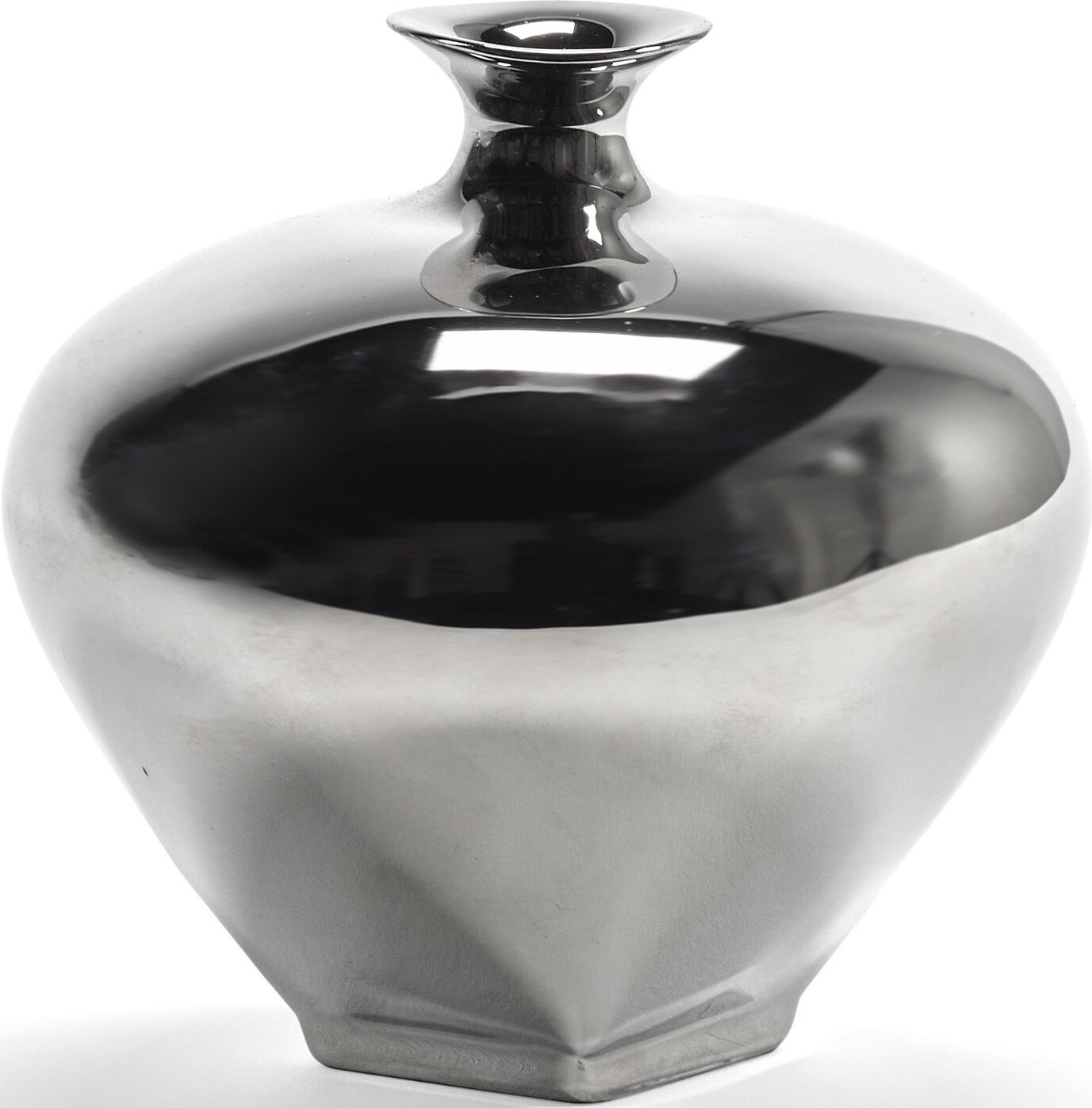 Josephine Porzellanvase 9 cm, silber