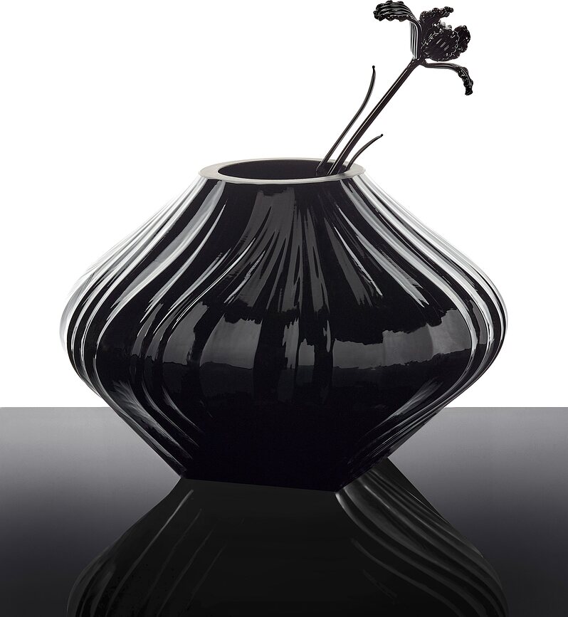 Josephine Tulip glasblomma, svart
