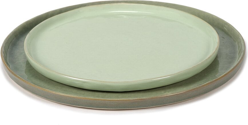 Juego de platos Pure, verdes, 12 unidades