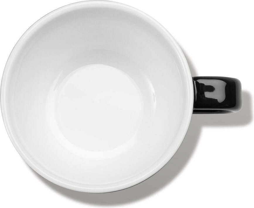 Juego de tazas para cappuccino Passe-partout 200 ml, blanco y negro, 4 unidades