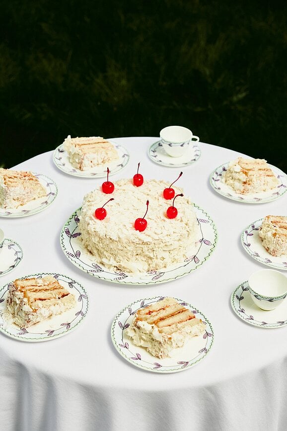 Juego de vajilla Midnight Flowers Blossom Milk, 6 piezas