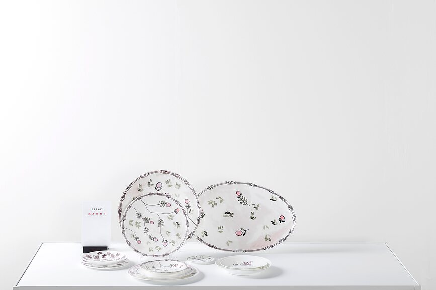 Juego de vajilla Midnight Flowers Dark Viola, 6 piezas