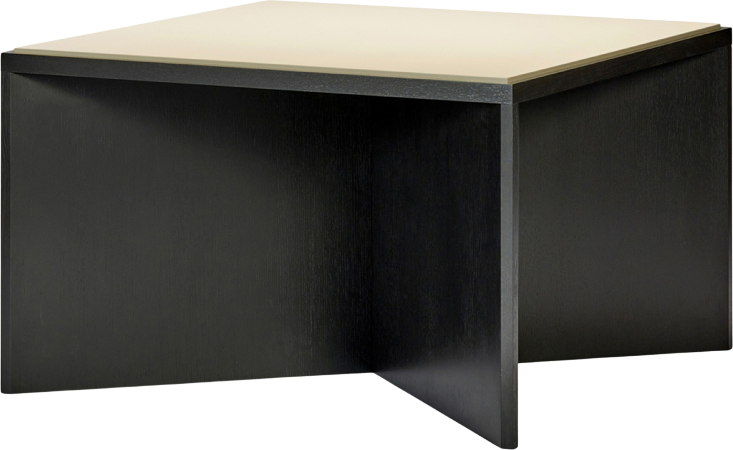 Kubé Tisch 124 cm, schwarz-beige